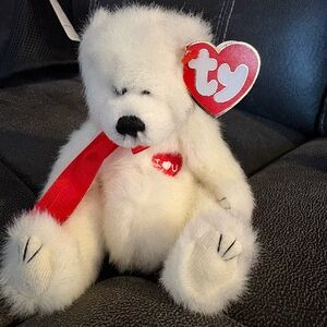 Ty Plush Bear with Red and White Colors